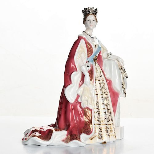 ROYAL WORCESTER FIGURINE, QUEEN