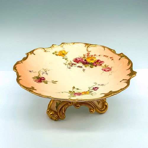 ROYAL WORCESTER FLORAL FOOTED