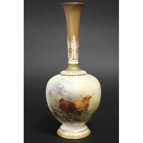 Royal Worcester fluted vase,