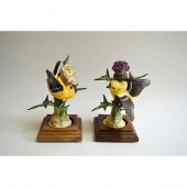ROYAL WORCESTER GOLDFINCH AND