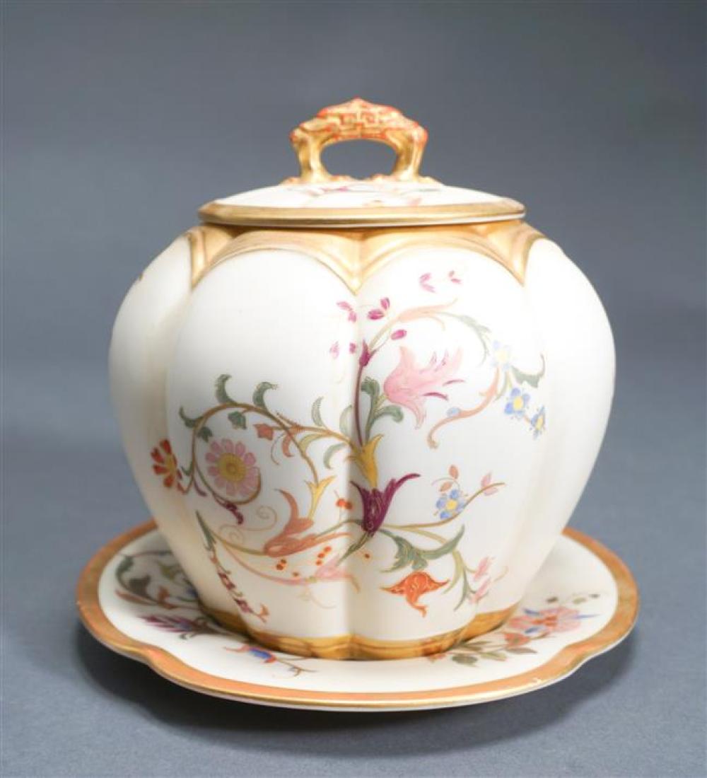 ROYAL WORCESTER MELON-SHAPE BISCUIT