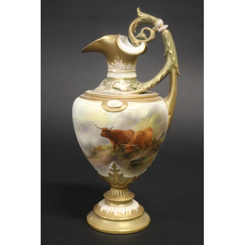 Royal Worcester ornamental ewer, of