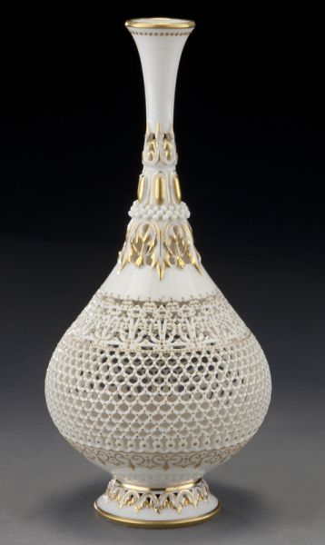 Royal Worcester reticulated vase by