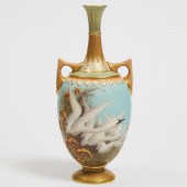 Royal Worcester Swans Two-Hand