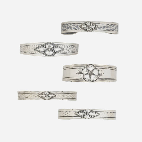 Roycroft. bracelets, set of five.