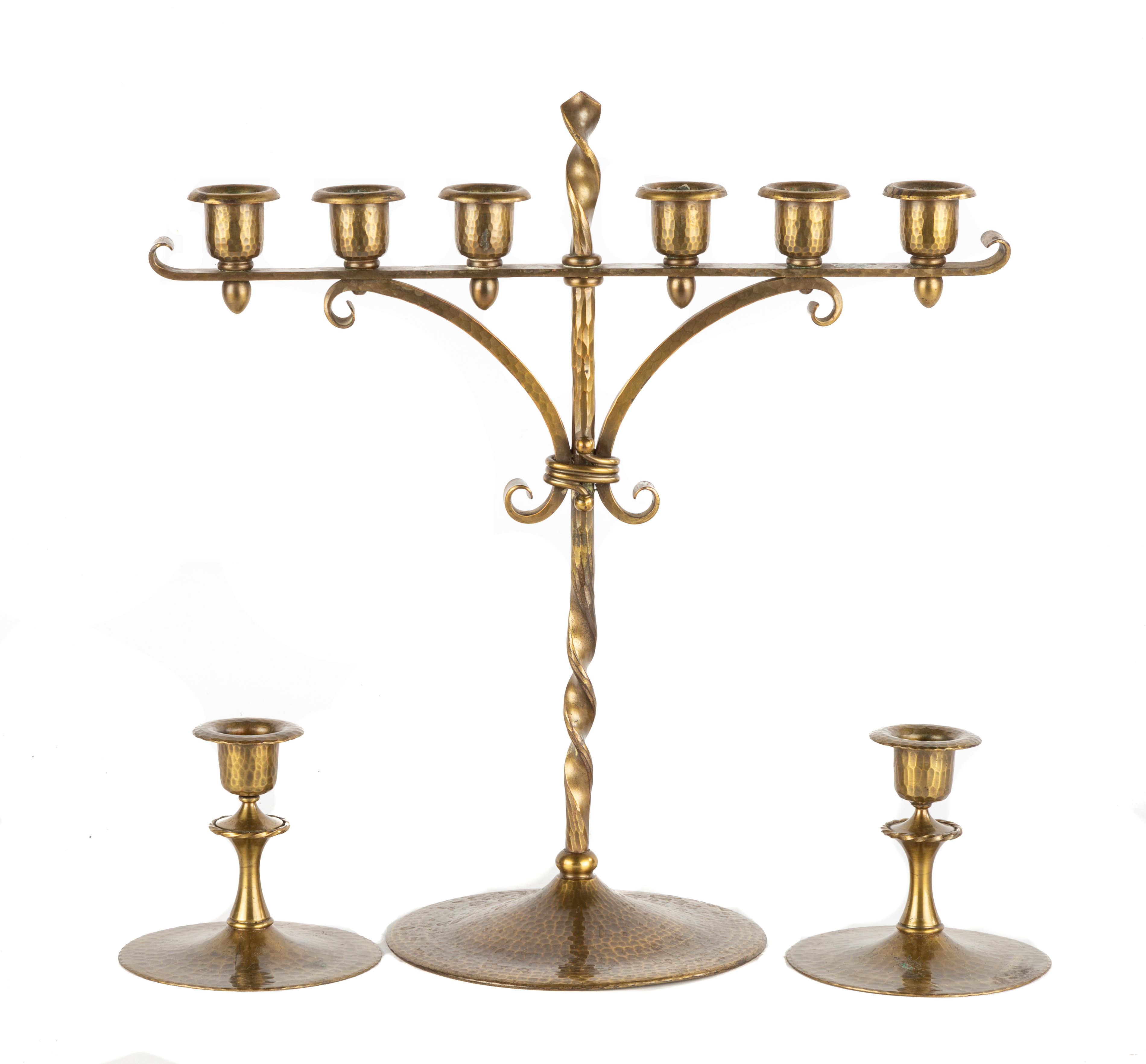 ROYCROFT HAMMERED COPPER CANDELABRA