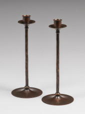 ROYCROFT PAIR TALL HAMMERED CO