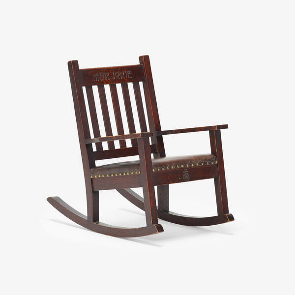 Roycroft. rare child's rocker. c.