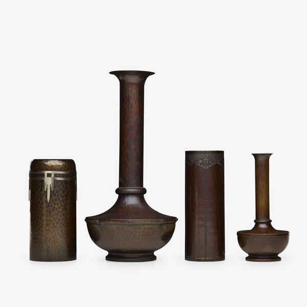 Roycroft. vases, set of four.