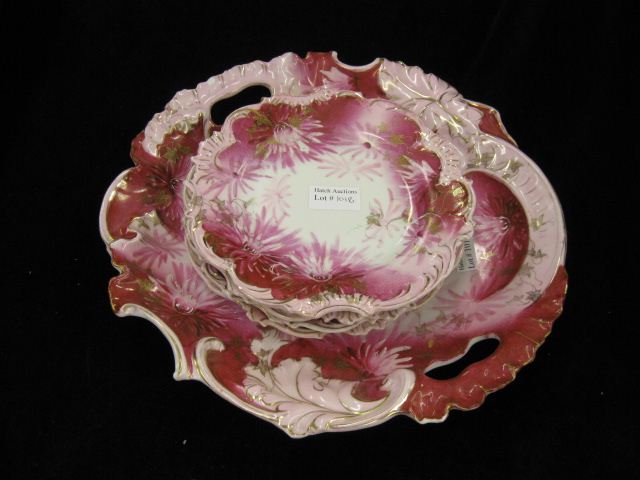 R.S. Prussia Porcelain Cake Set