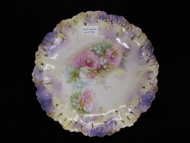 R.S. Prussia Porcelain Plate floral