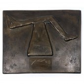 Rube Goldberg Plaque. Bronze f