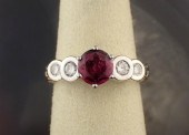 RUBELLITE, DIAMOND AND FOURTEE
