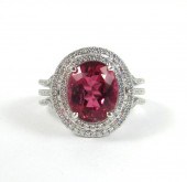 RUBELLITE TOURMALINE, DIAMOND