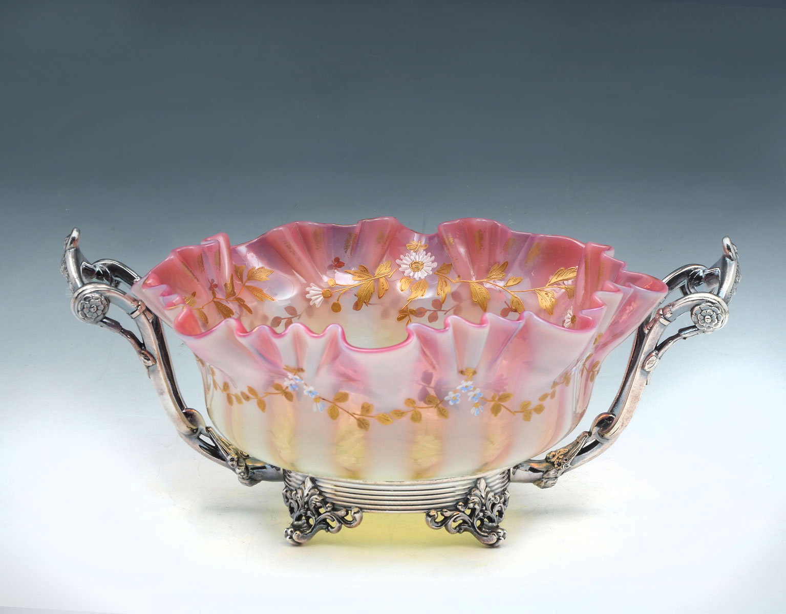 RUBINA VASELINE GLASS BRIDAL BOWL &