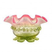 RUBINA VERDE GLASS FOOTED BOWL