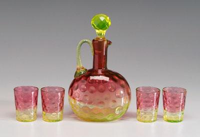 Rubina verte decanter set: 9-1/4