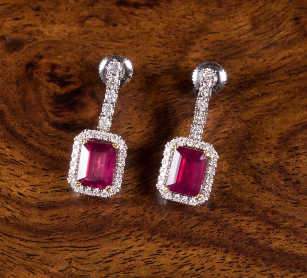RUBY AND DIAMOND DANGLE