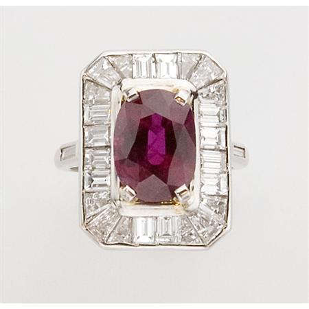 Ruby and Diamond Ring 	 