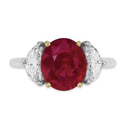Ruby and Diamond Ring 	 