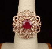 RUBY AND DIAMOND RINGRUBY AND