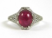 RUBY AND FOURTEEN KARAT WHITE