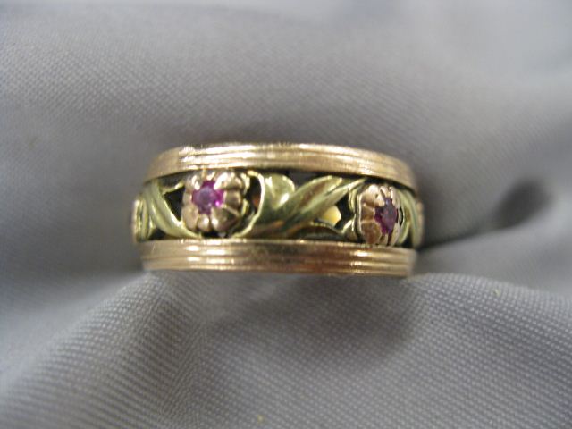 Ruby Band retro-style rose & yellow