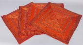 RUBY BEADED GLASS AND COTTON P