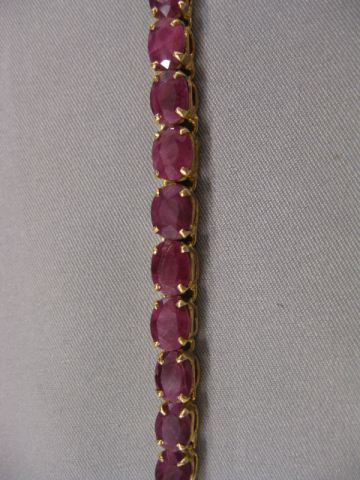 Ruby Bracelet 28 oval gems totaling