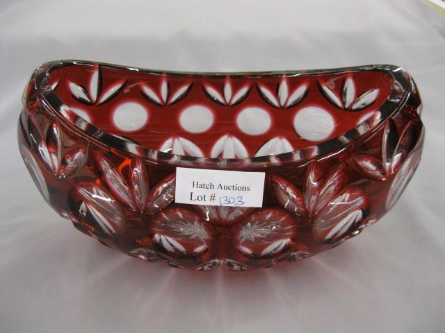 Ruby Cut-to-Clear Bowl canoe