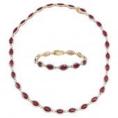 RUBY & DIA. NECKLACE & BRACELE