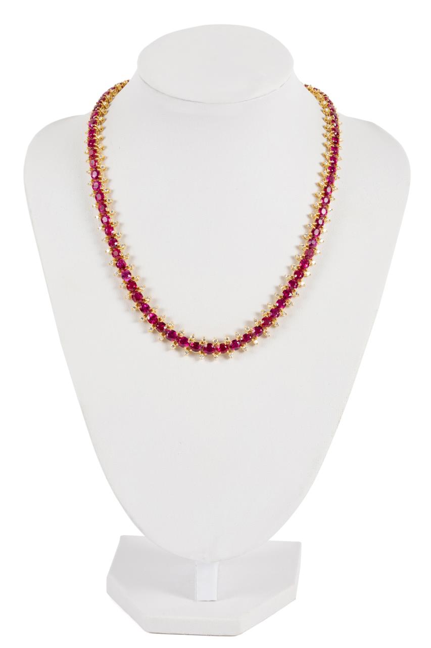 RUBY, DIAMOND & 18K YELLOW GOLD