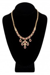 RUBY, DIAMOND, AND 18K PRINCES
