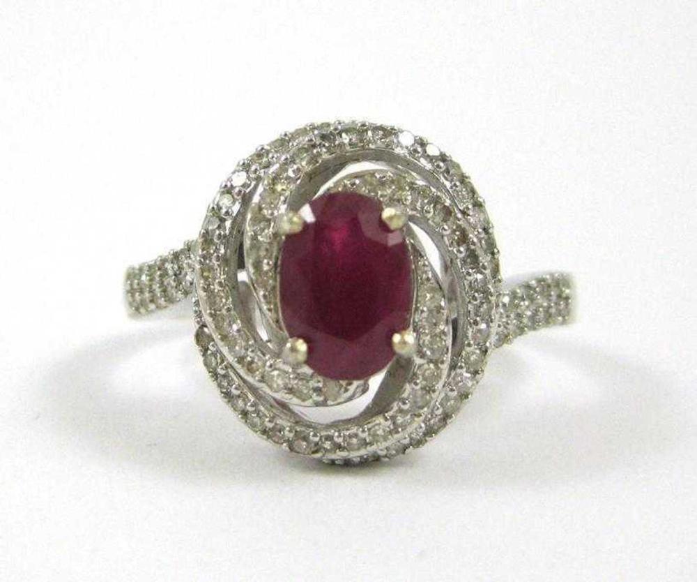 RUBY, DIAMOND AND FOURTEEN KARAT