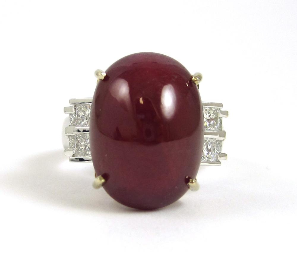 RUBY, DIAMOND AND FOURTEEN KARAT