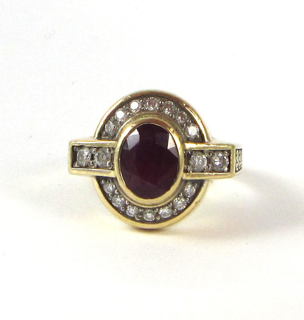 RUBY, DIAMOND AND FOURTEEN KARAT