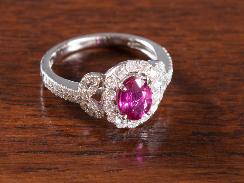 RUBY, DIAMOND AND FOURTEEN KARAT