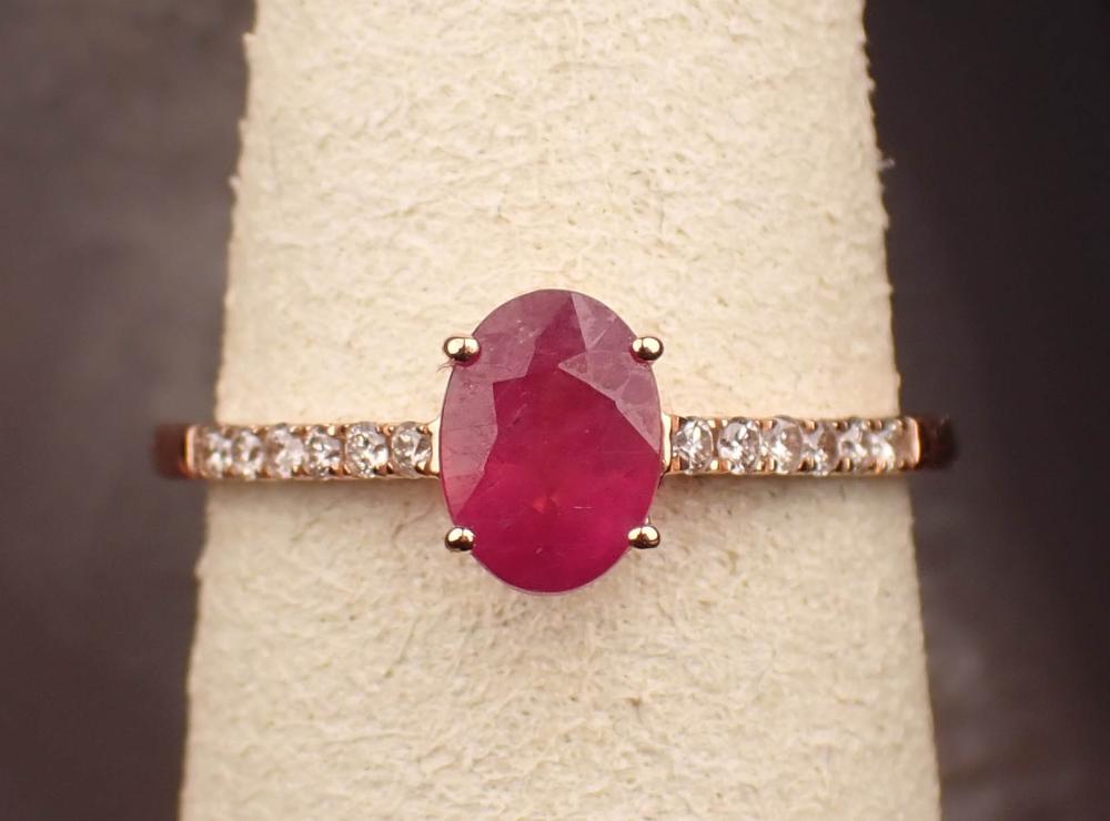 RUBY, DIAMOND AND FOURTEEN KARAT