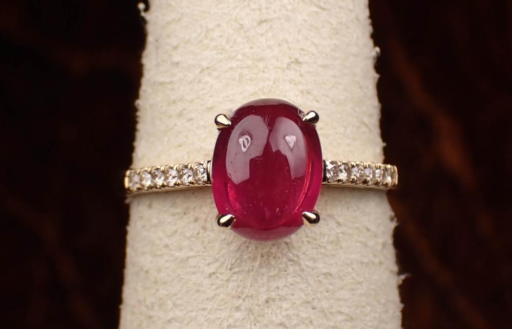 RUBY, DIAMOND AND FOURTEEN KARAT