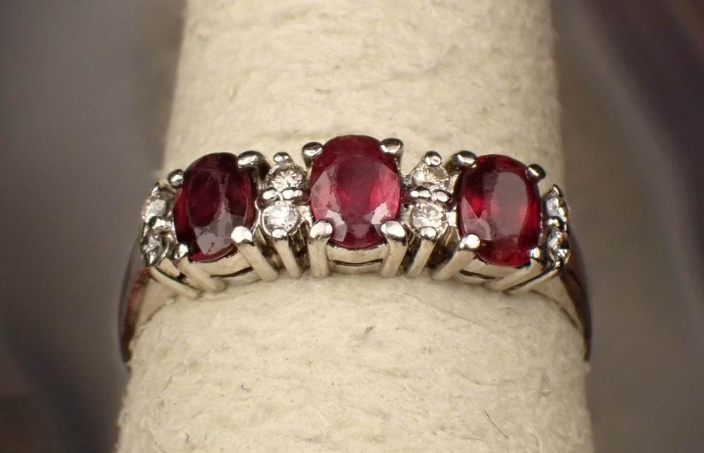 RUBY, DIAMOND AND FOURTEEN KARAT