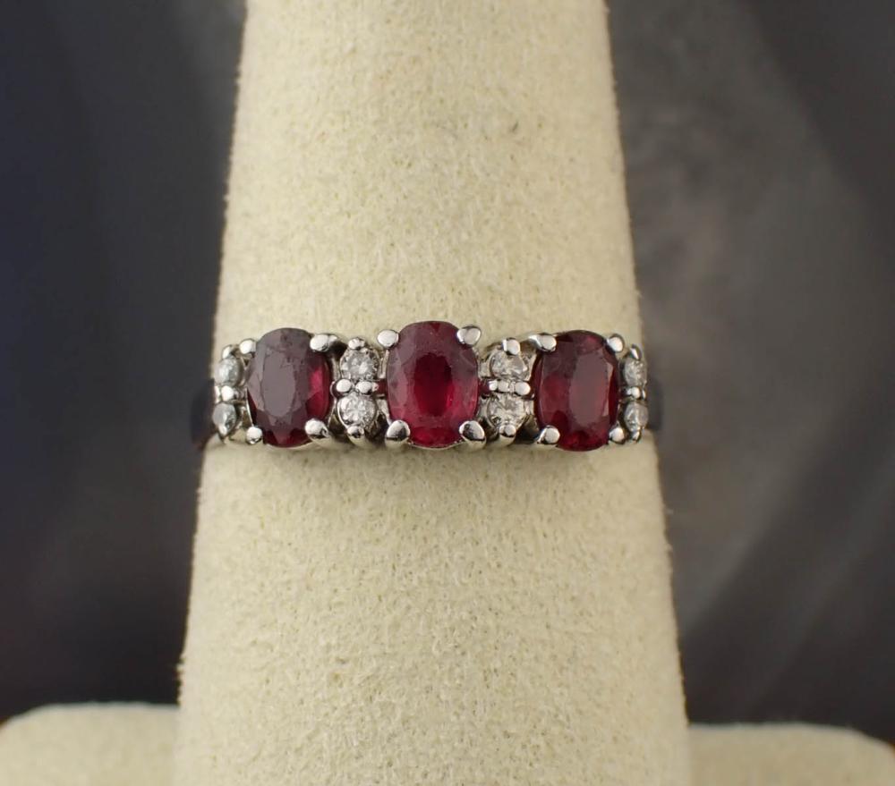 RUBY, DIAMOND AND FOURTEEN KARAT