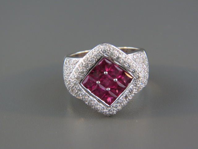 Ruby & Diamond Ring 88 round