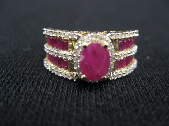Ruby & Diamond Ring oval ruby