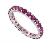 RUBY ETERNITY BAND: 18K white