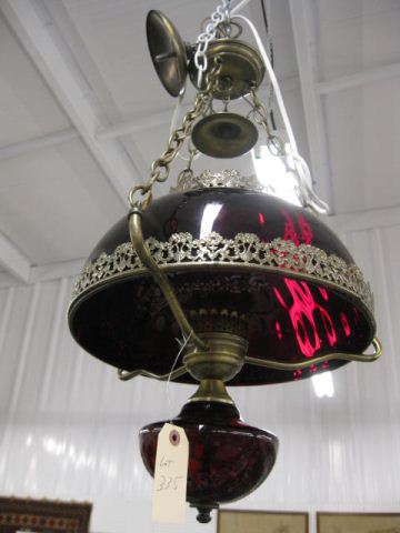 Ruby Glass Hanging Light Fixture