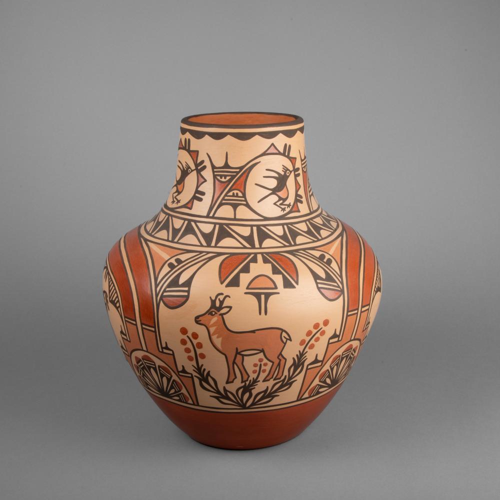 RUBY PANANA, POLYCHROME JAR WITH