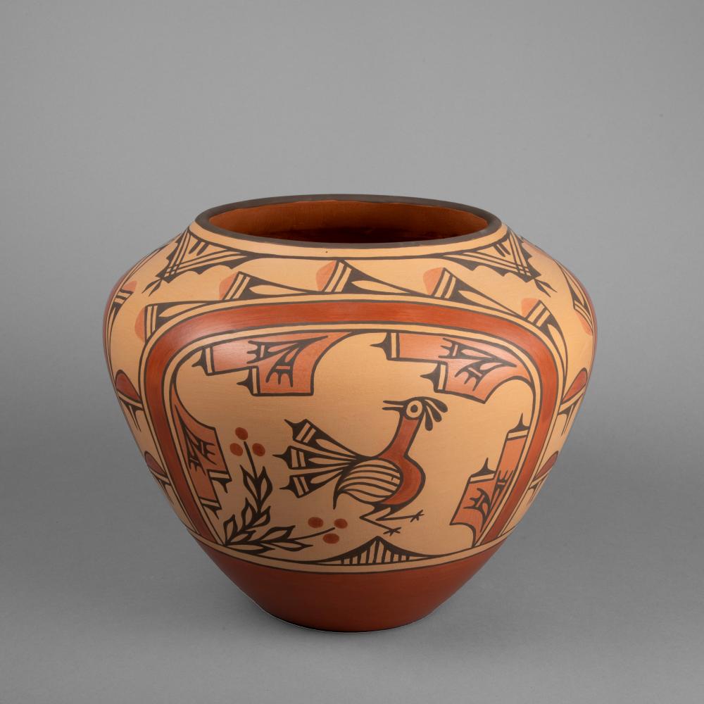 RUBY PANANA, POLYCHROME JAR WITH