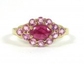 RUBY, PINK TOURMALINE AND FOUR