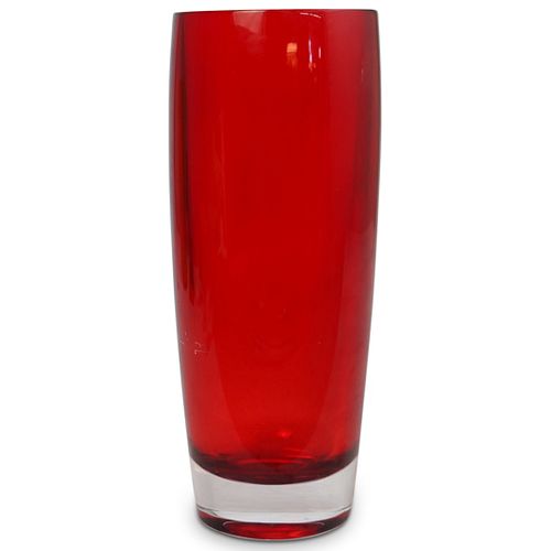 RUBY RED CRYSTAL VASEDESCRIPTION: