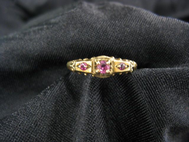 Ruby Ring trio of pinkish red